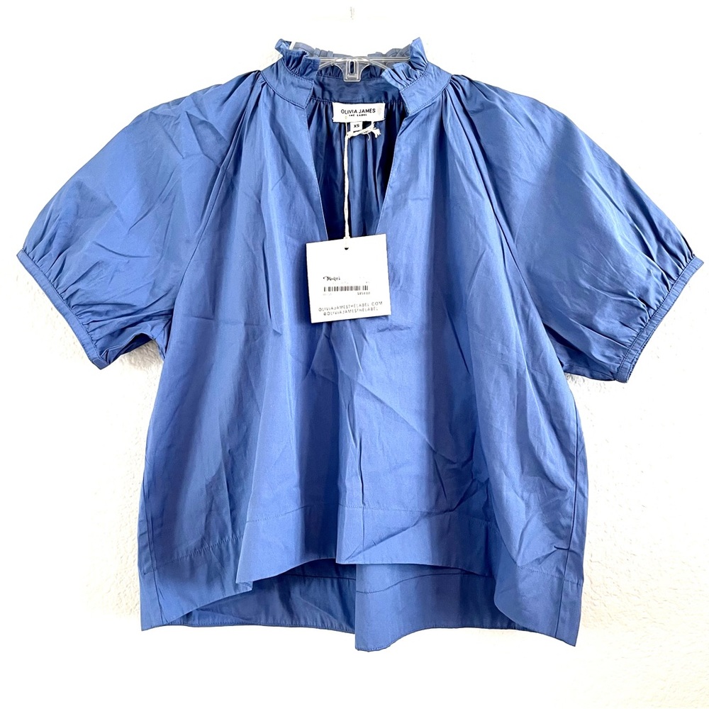 New stunning blue Olivia James blouse